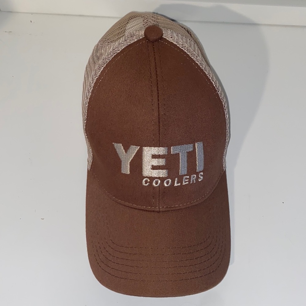 YETI Coolers Trucker Hat Brown Snap Back